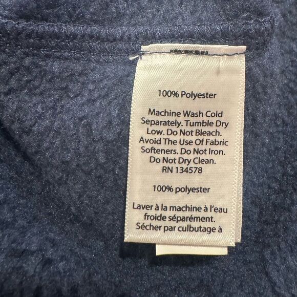 Vineyard Vines Mens Fleece Vest Navy Blue Size Medium California Whale Logo - Picture 9 of 11